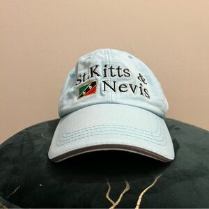St. Kitts & Nevis Men's Strapback Cap Hat Light Blue